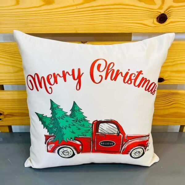 Printed Car Christmas Cushion Cover