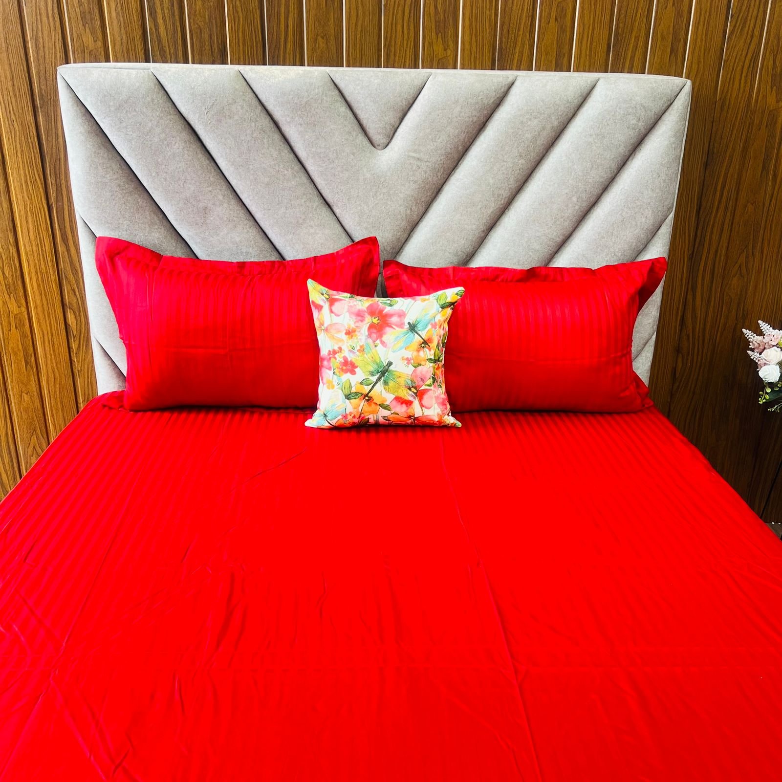 Egyptian Stripe Bed Sheet - Red - Sri Lanka - Image 4