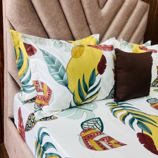 Cotton Bedsheet - PR Leaves - Sri Lanka