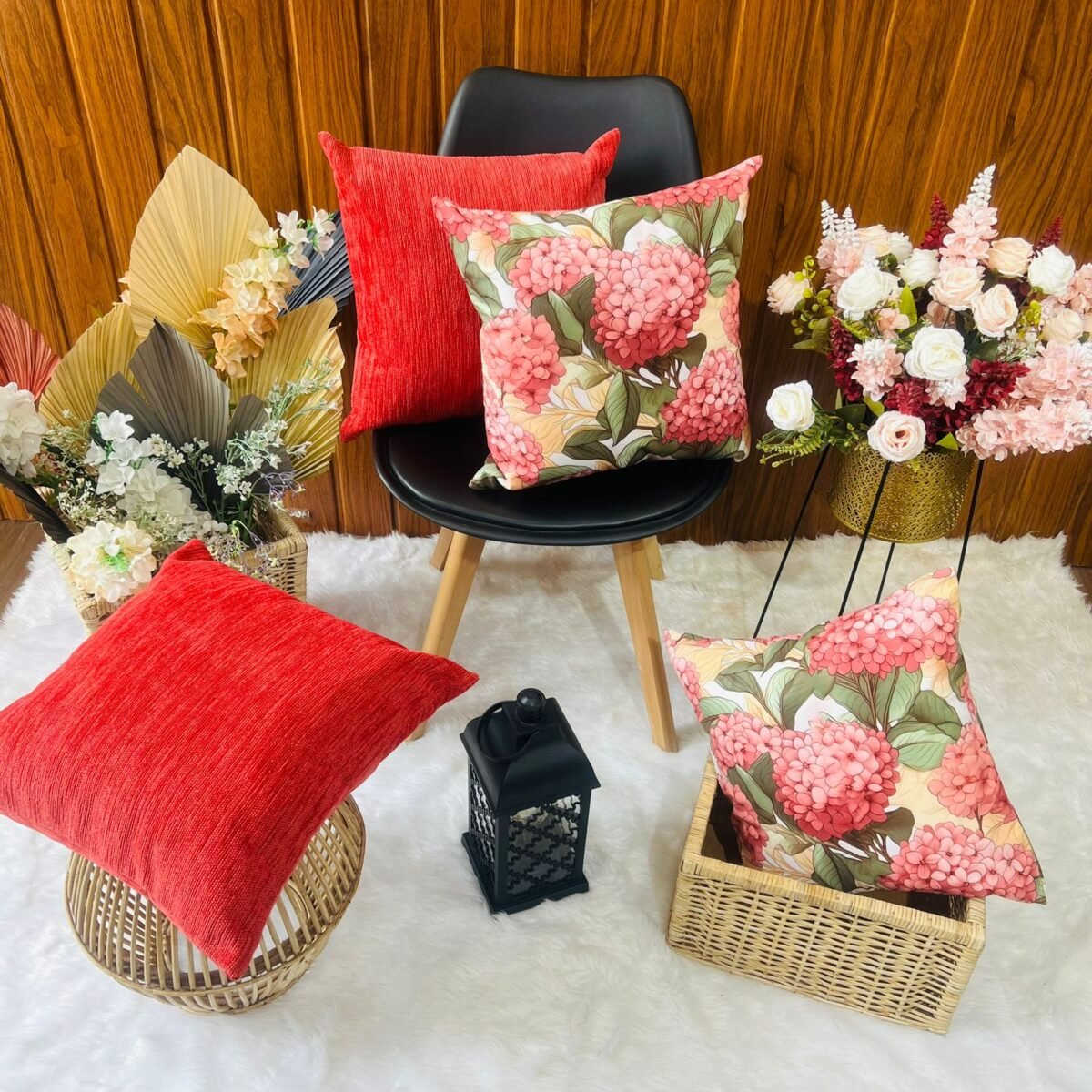Printed Cushion Covers - Pink Hydrangeas - Sri Lanka - Image 3