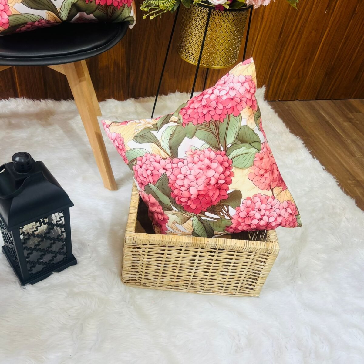 Printed Cushion Covers - Pink Hydrangeas - Sri Lanka