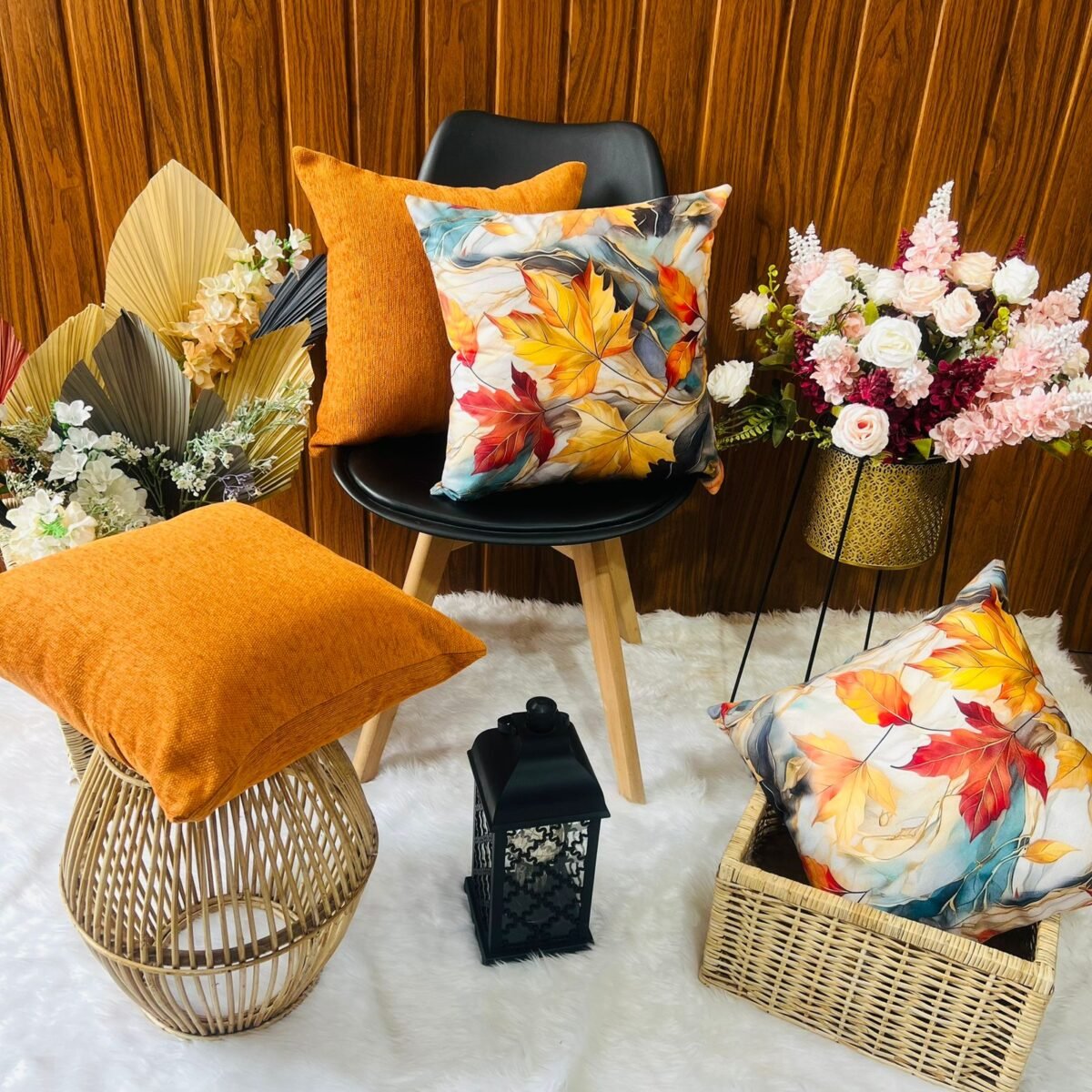 Printed Cushion Covers - Maple Tree Leaves - Sri Lanka - Image 3