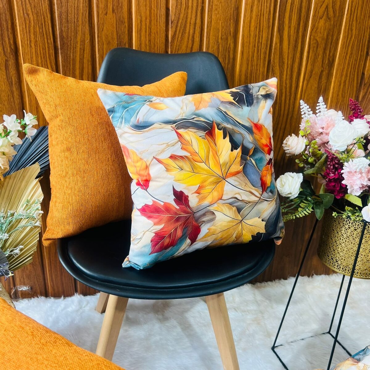 Printed Cushion Covers - Maple Tree Leaves - Sri Lanka - Image 2