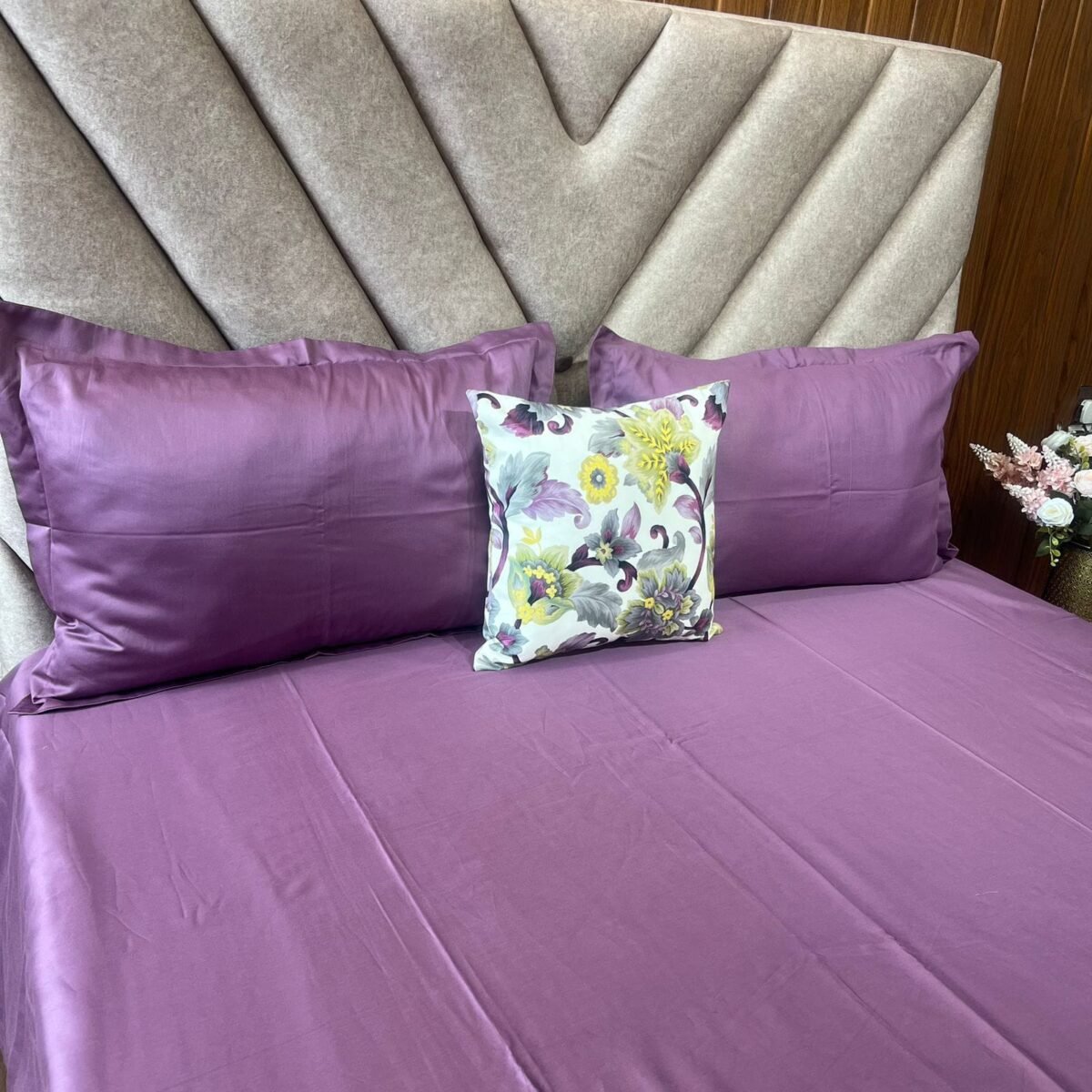 Cotton Plain Bedsheet – Purple 300-PL54 – Sri Lanka