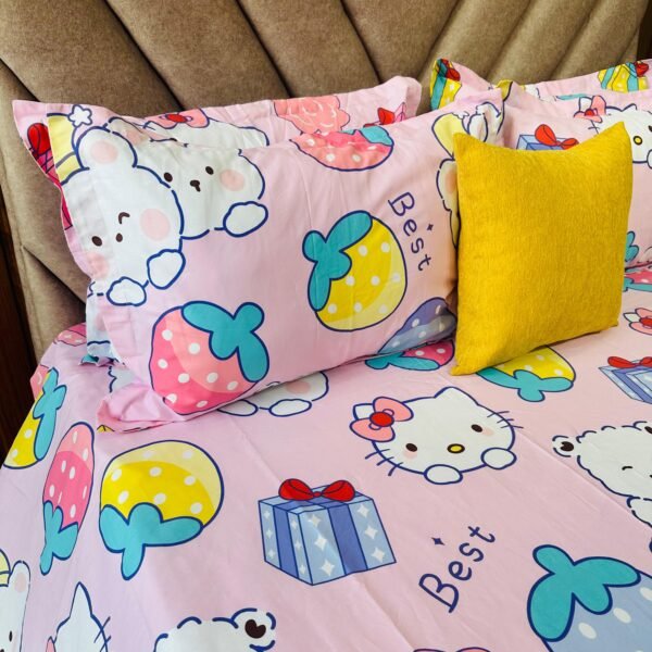 Cotton Bedsheet - PR Cute Kitty - Sri Lanka