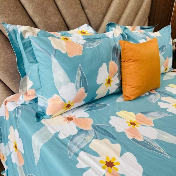 Cotton Bedsheet - PR Mint Blue - Sri Lanka