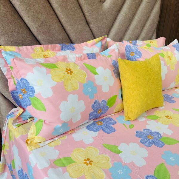 Cotton Bedsheet - PR Mint Pink - Sri Lanka