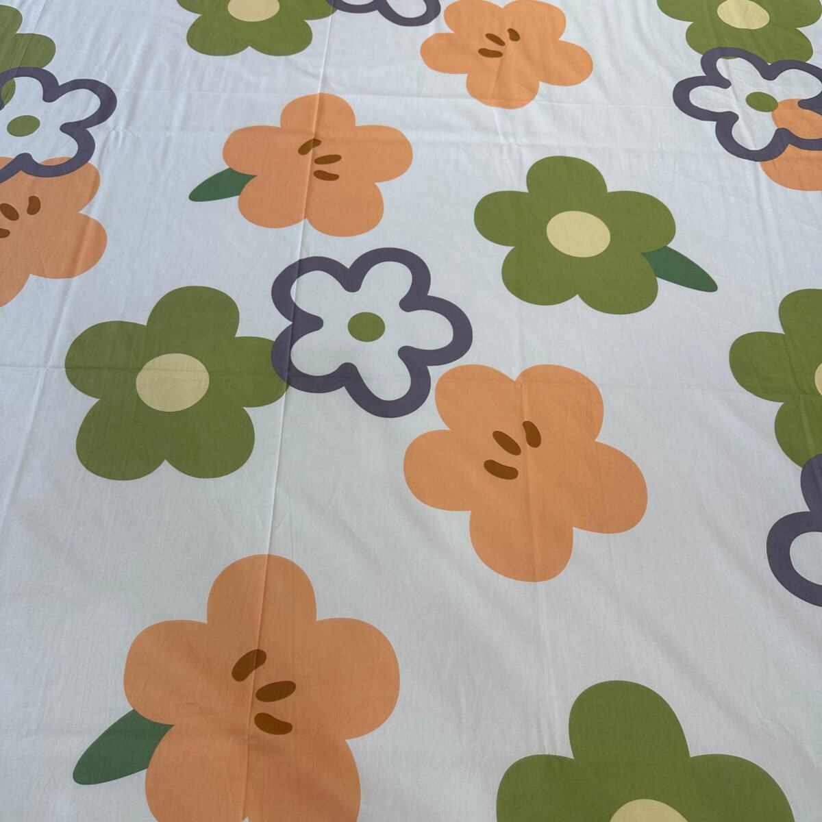 Cotton Bedsheet - PR Green Floral - Sri Lanka - Image 4