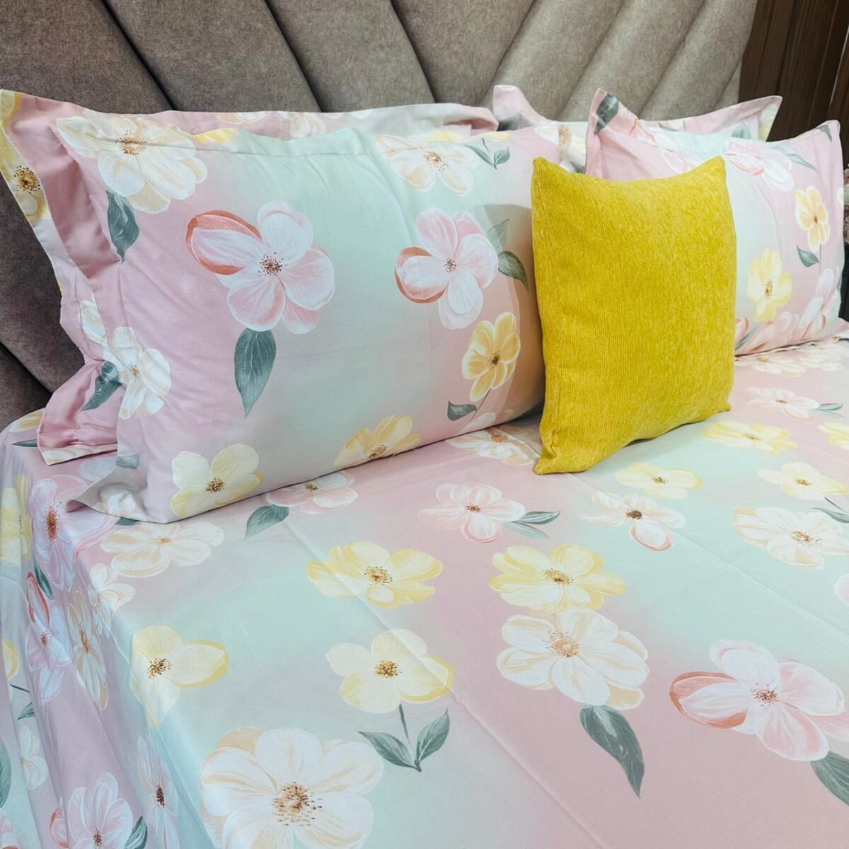 Cotton Bedsheet - PR Mint - Sri Lanka