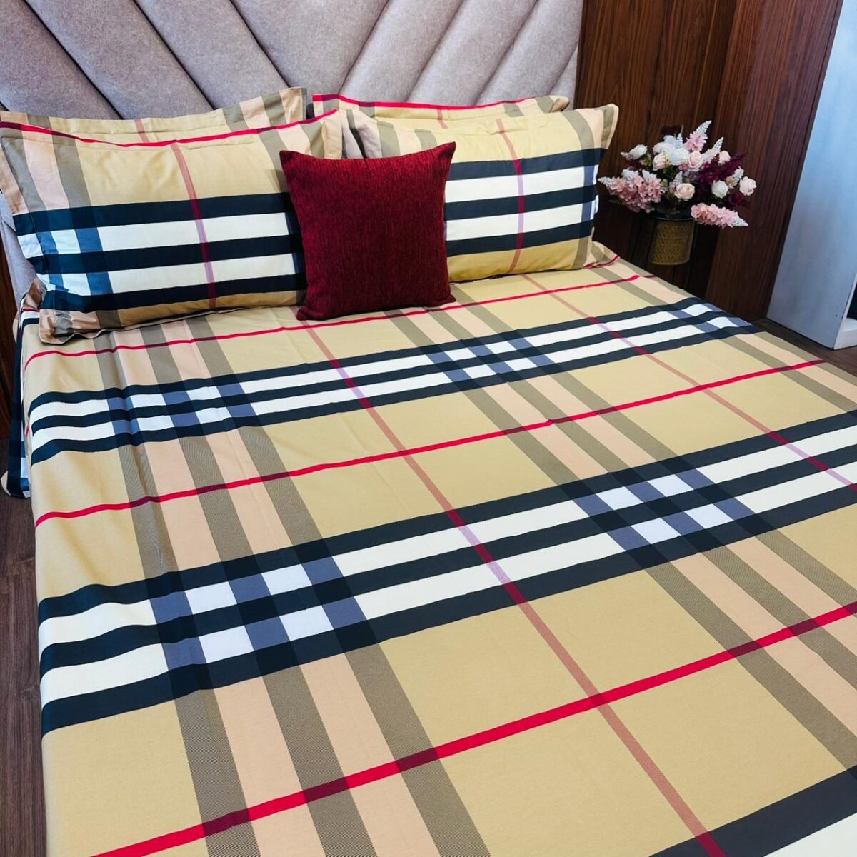 Cotton Bedsheet - PR Burberry Style - Sri Lanka - Image 2
