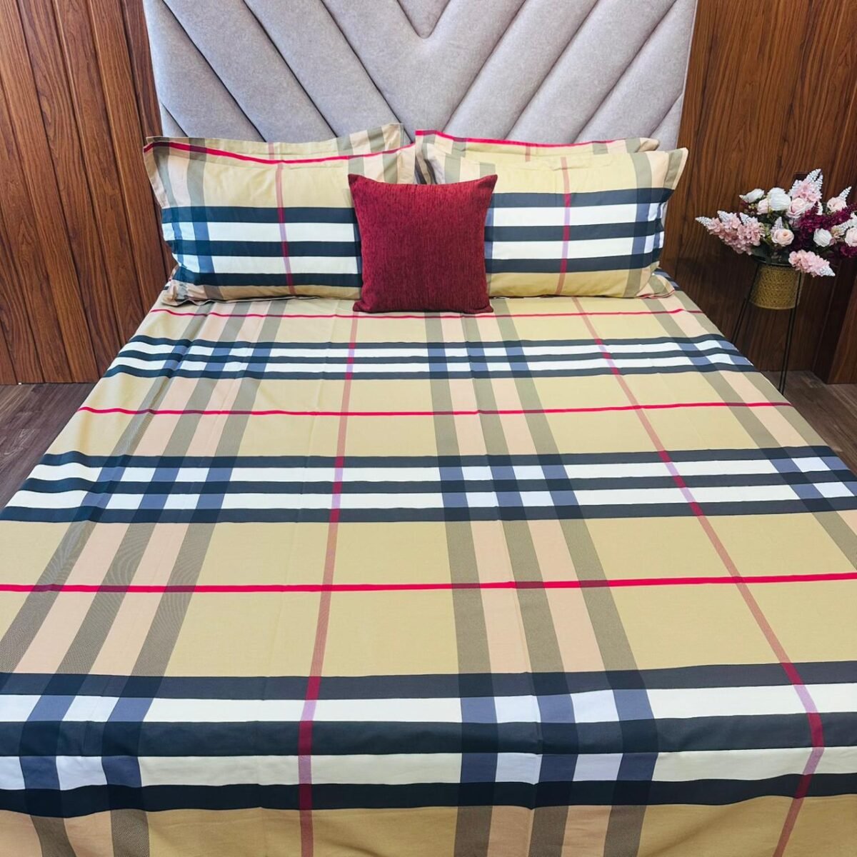 Cotton Bedsheet - PR Burberry Style - Sri Lanka - Image 3