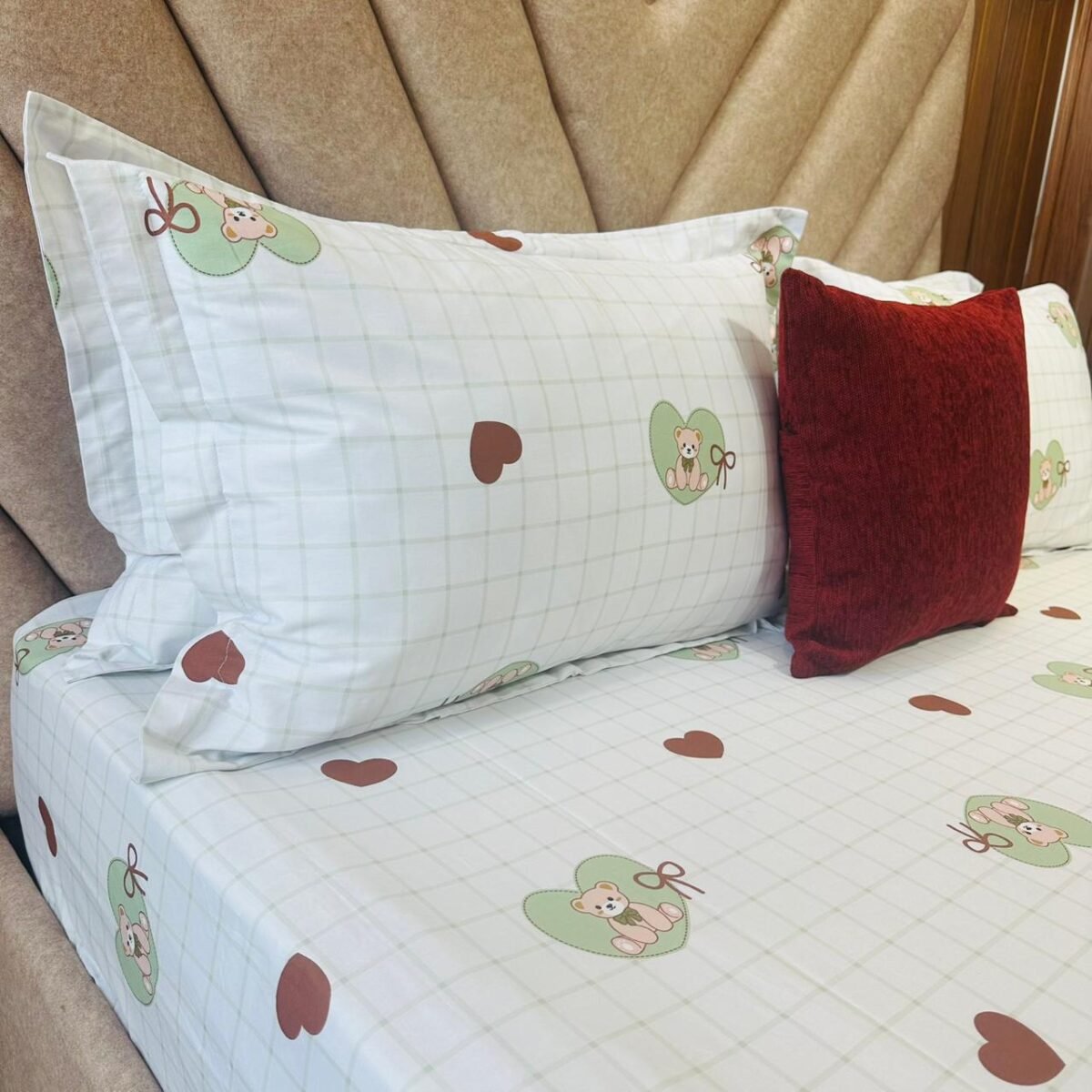 Cotton Bedsheet - PR Cute Teddy - Sri Lanka
