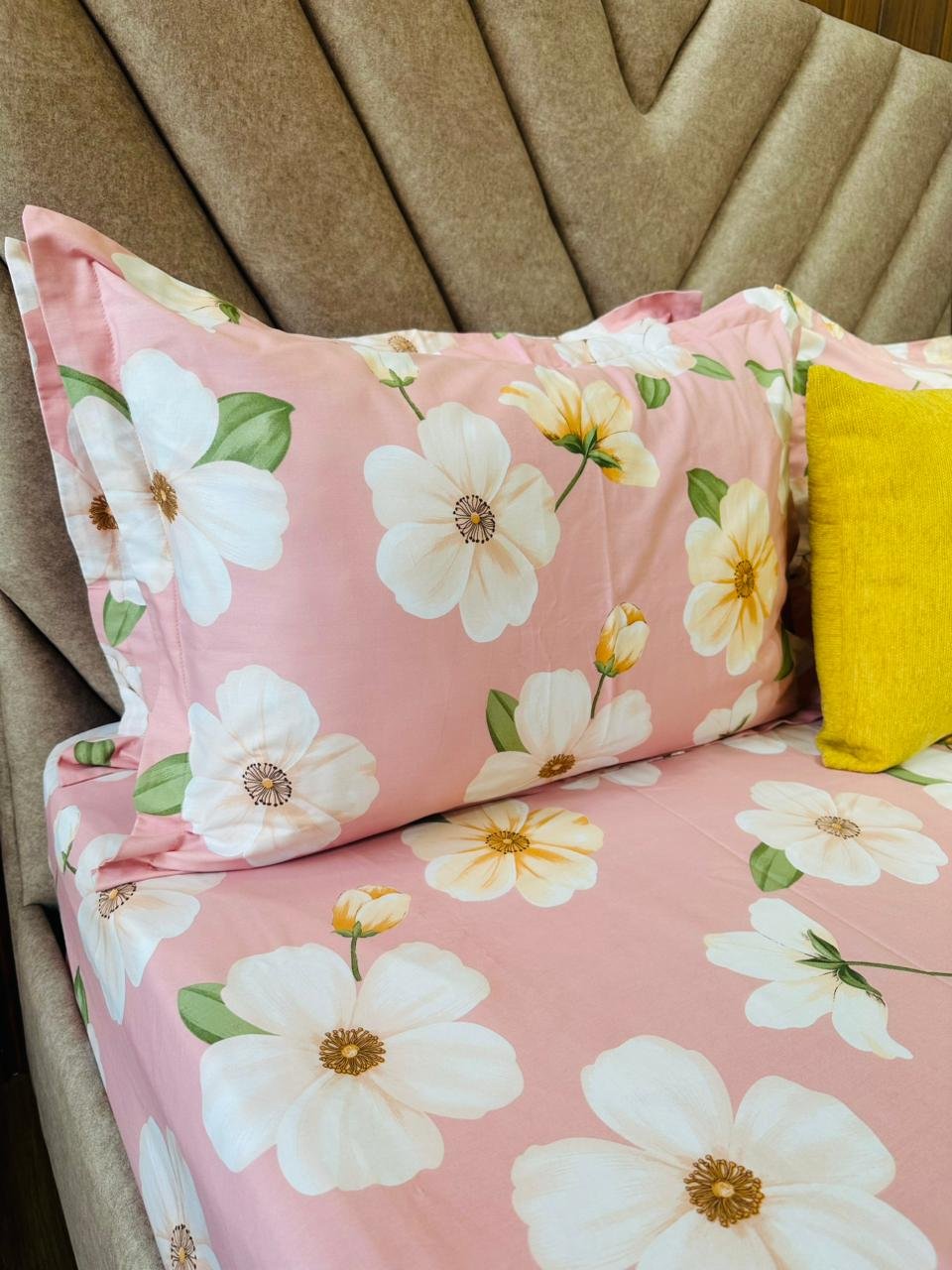 Cotton Bedsheet - PR Light Pink - Sri Lanka