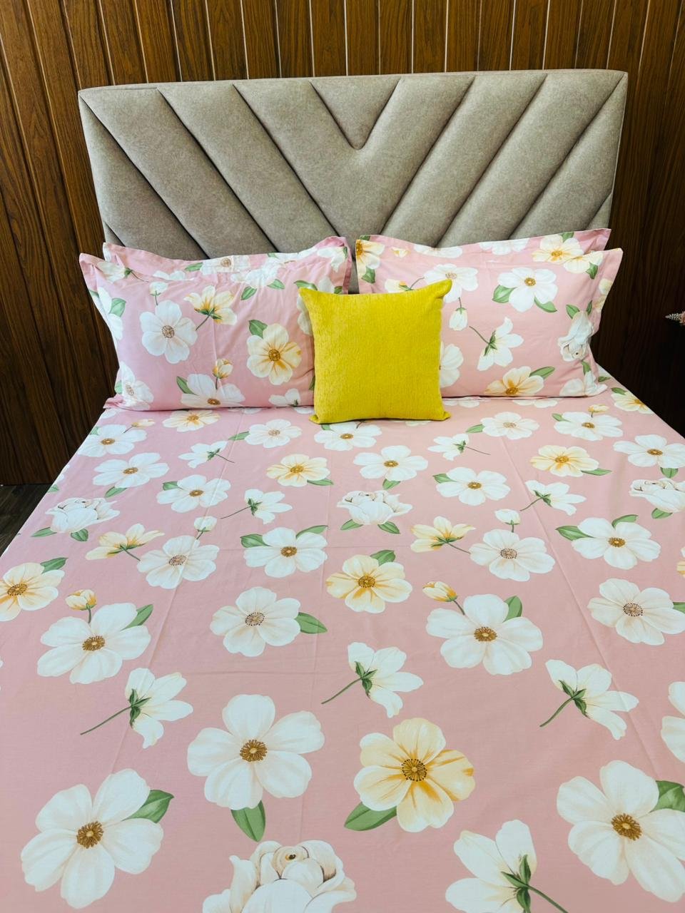 Cotton Bedsheet - PR Light Pink - Sri Lanka - Image 2