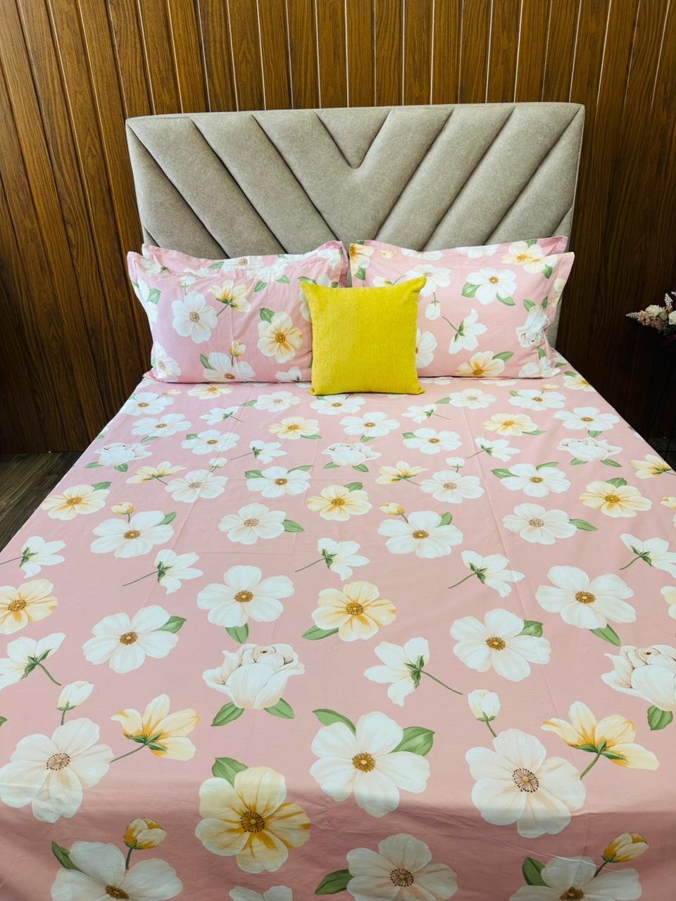 Cotton Bedsheet - PR Light Pink - Sri Lanka - Image 3