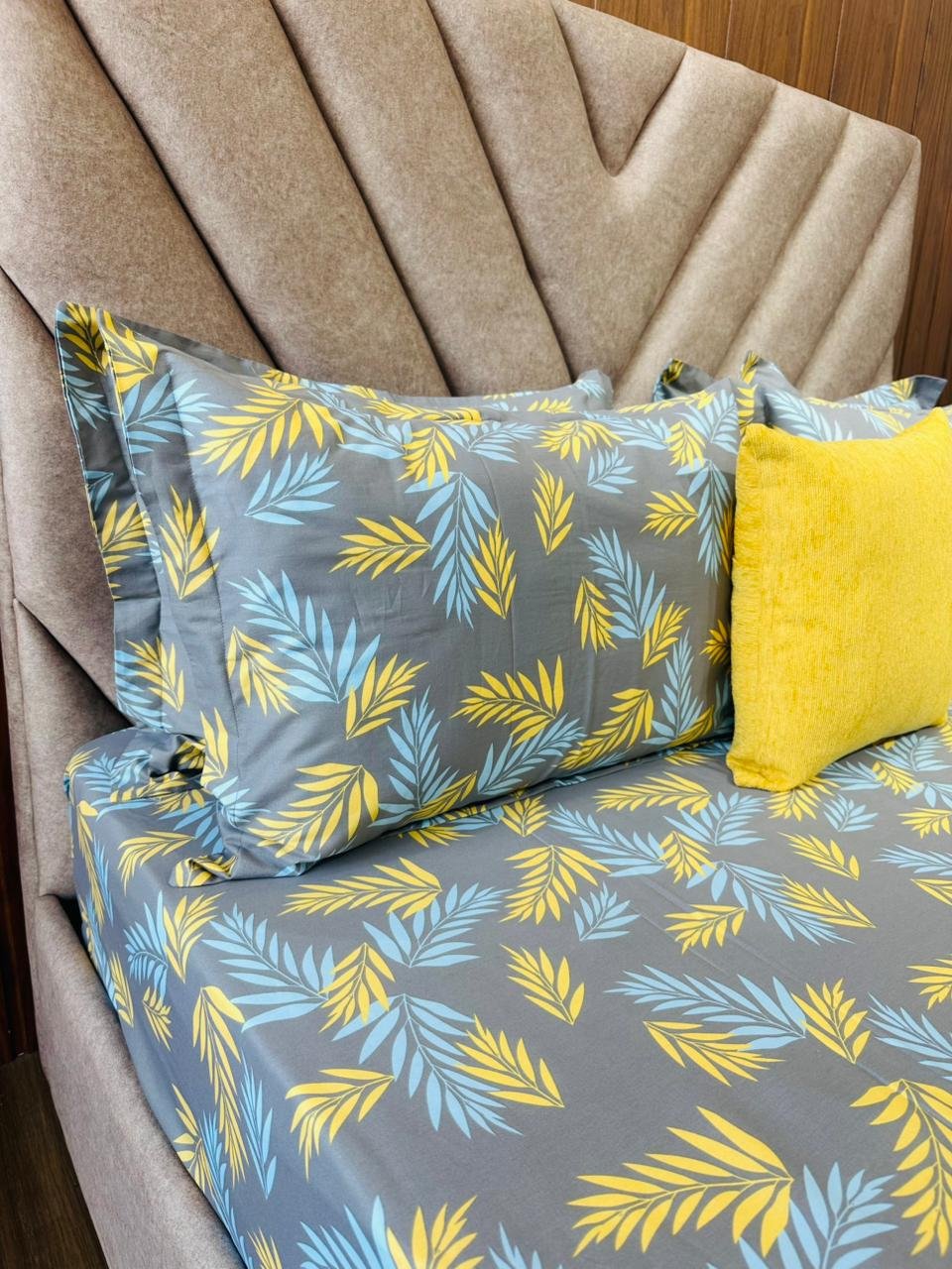 Cotton Bedsheet - PR Feather Blue - Sri Lanka