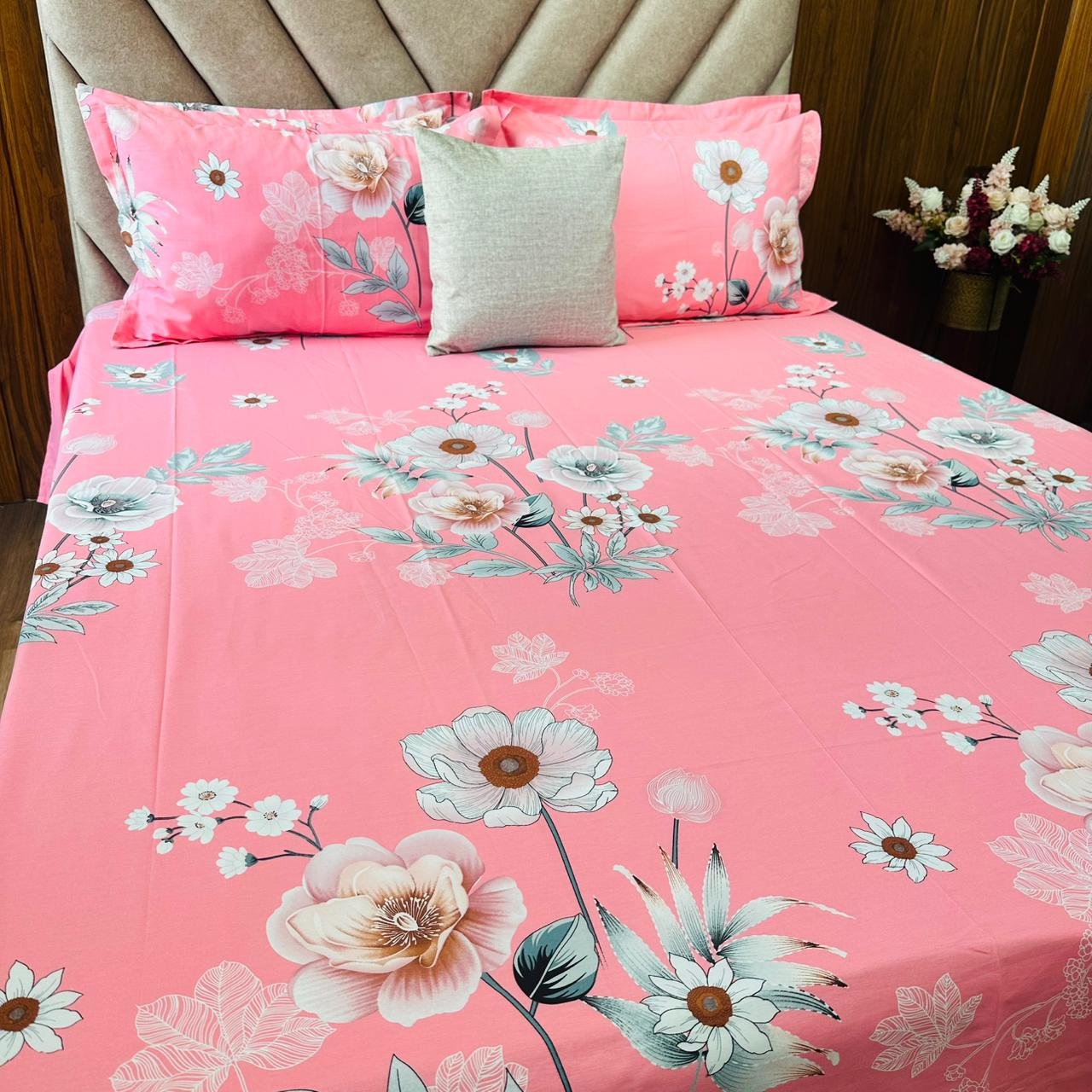Cotton Bedsheet - PR Pink Floral - Sri Lanka - Image 4