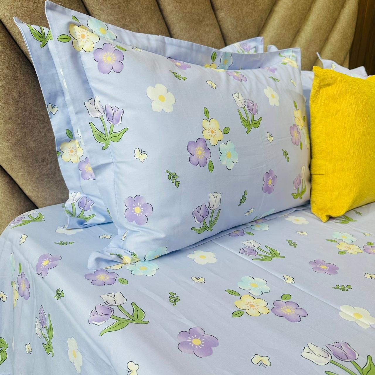 Cotton Bedsheet - PR Light Purple - Sri Lanka