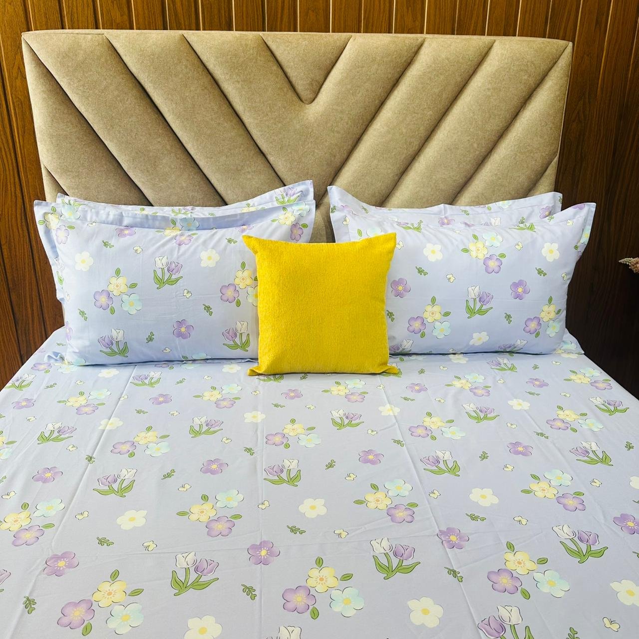 Cotton Bedsheet - PR Light Purple - Sri Lanka - Image 2