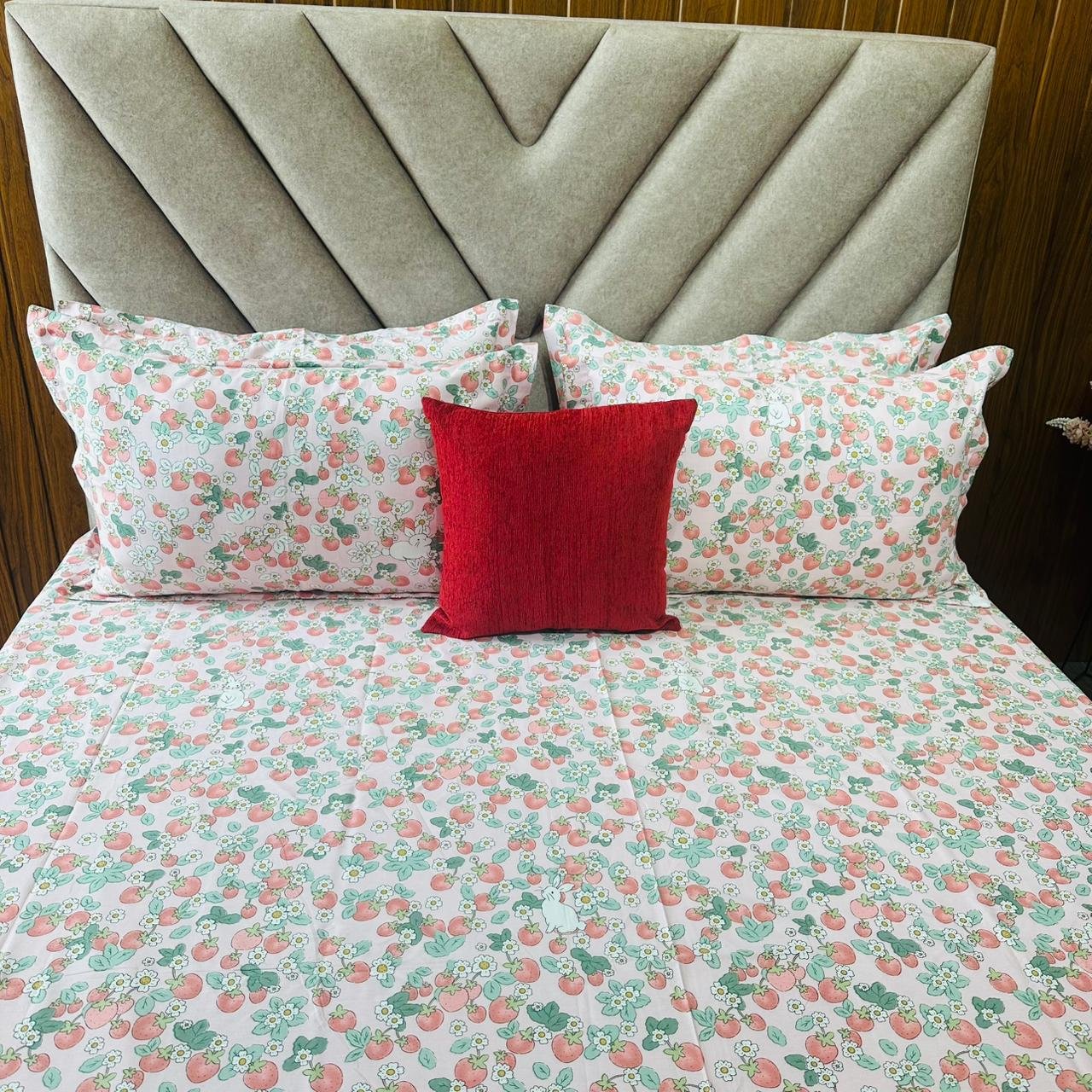 Cotton Bedsheet - PR Strawberry - Sri Lanka - Image 2