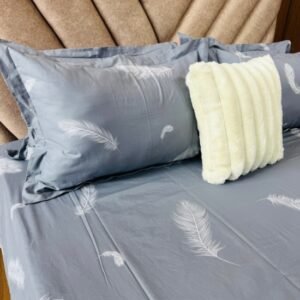 Cotton Bedsheet - PR Silver Feathers - Sri Lanka