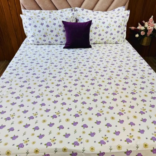 Cotton Bedsheet - PR Purple - Sri Lanka - Image 3