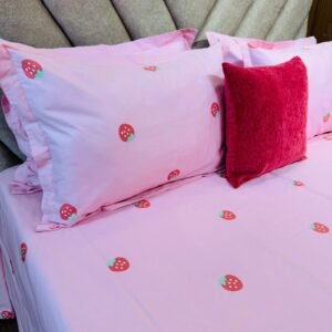 Cotton Bedsheet - PR Mini Stawberry - Sri Lanka