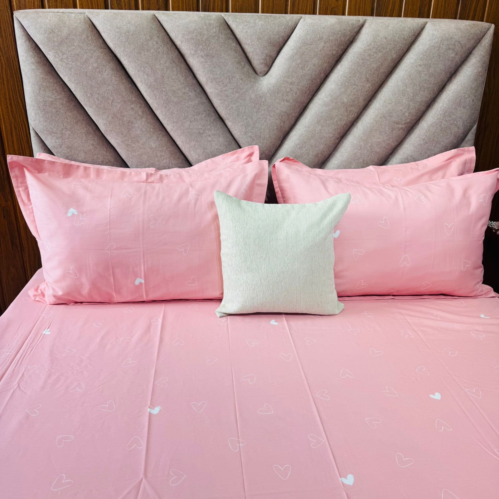 Cotton Bedsheet - PR Pink Heart - Sri Lanka - Image 2