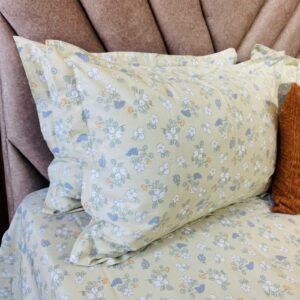 Cotton Bedsheet - PR White Floral - Sri Lanka