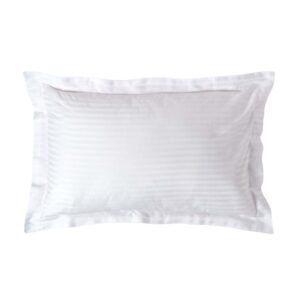 Egyptian Cotton Pure White Stripe Pillow Case – Sri Lanka