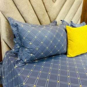 Cotton Bedsheet - PR Grey Star - Sri Lanka