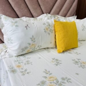 Cotton Bedsheet - Daisy Dot Elegance - Sri Lanka