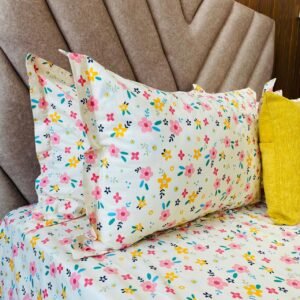 Cotton Bedsheet - PR Pink Petal Pop - Sri Lanka