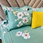 mint green white flower