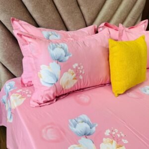 Cotton Bedsheet - PR Pink Bloom Luxe - Sri Lanka