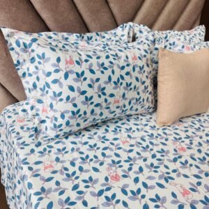 Cotton Bedsheet - PR Blue Leaf Rabbit - Sri Lanka