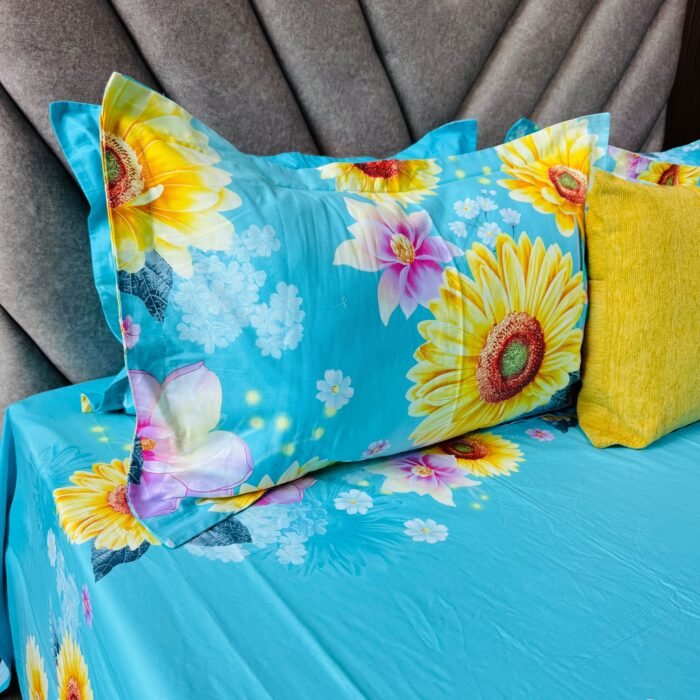 sunflower in blue bg