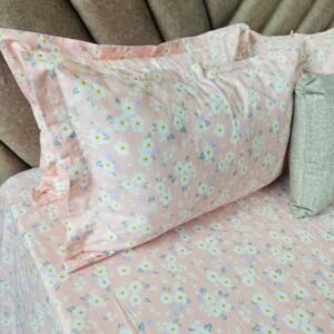 Cotton Bedsheet - Pink Spring Flower - Sri Lanka