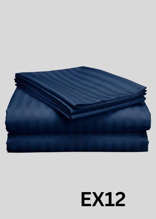 Egyptian Stripe Bed Sheet- EX -12 (250TC) - Sri Lanka