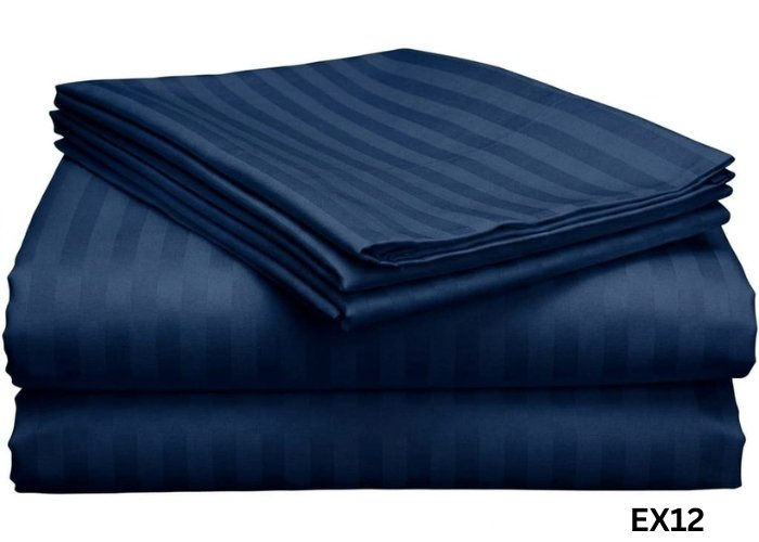 Egyptian Stripe Bed Sheet- EX -12 (250TC) - Sri Lanka