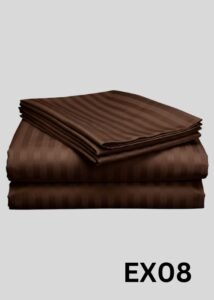 Egyptian Stripe Bed Sheet- EX -08 (250TC) - Sri Lanka