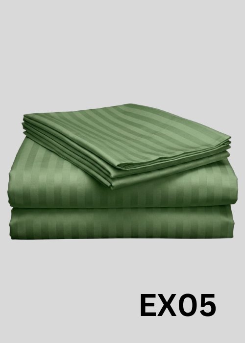 Egyptian Stripe Bed Sheet- EX -05 (250TC) - Sri Lanka
