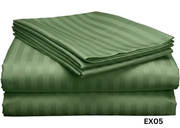 Egyptian Stripe Bed Sheet- EX -05 (250TC) - Sri Lanka