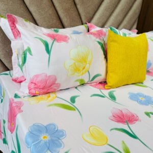 Cotton Bedsheet - Tulip Garden - Sri Lanka