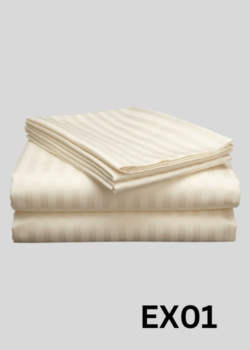 Egyptian Stripe Bed Sheet- EX -01 (250TC) - Sri Lanka