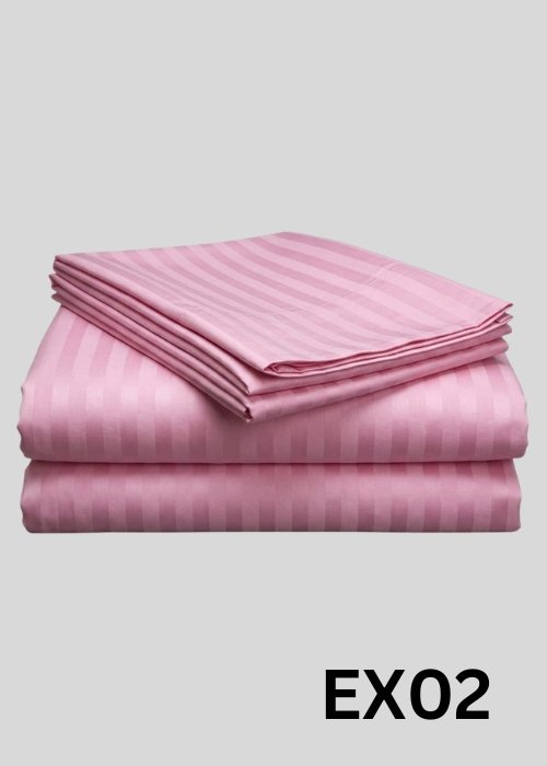 Egyptian Stripe Bed Sheet- EX -02 (250TC) - Sri Lanka