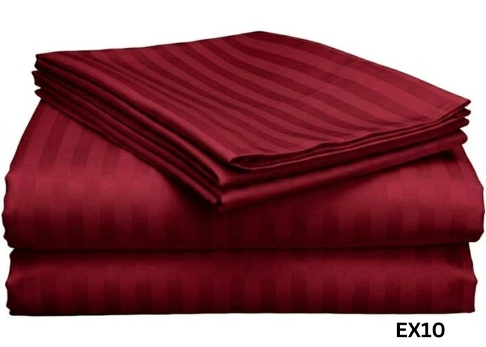 Egyptian Stripe Bed Sheet- EX -10 (250TC) - Sri Lanka