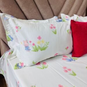Cotton Bedsheet - Mini Bunny Garden - Sri Lanka