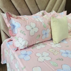 Cotton Bedsheet - Blush Bunny - Sri Lanka