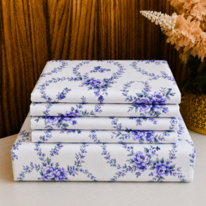Cotton Bedsheet -Blue floral- Sri Lanka